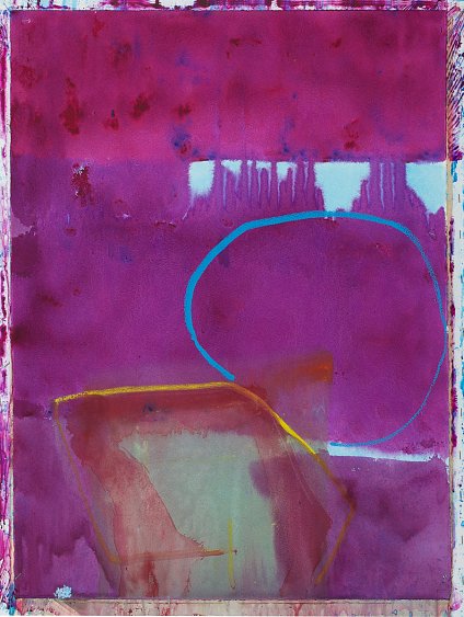 Purple painting with Wash in Abstract style