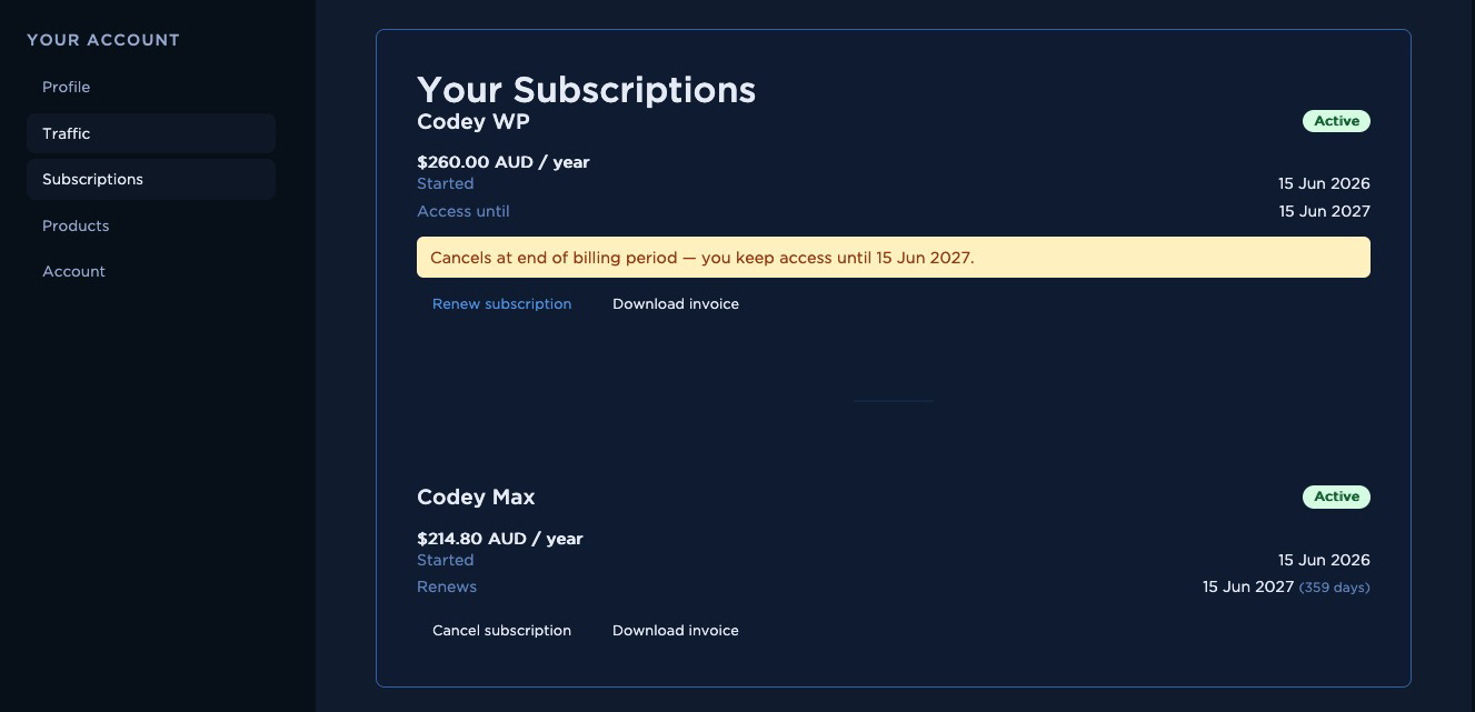 Subscriptions